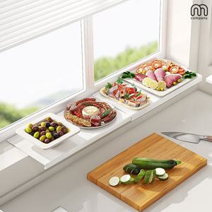 크렘 주방 창틀 확장 선반 무타공 공간창조 길이조절 벽선반 다용도 철제 틈새 화분 정리대