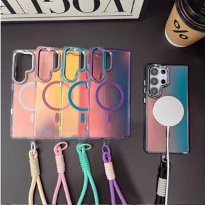 적용 갤럭시 S26 울트라 플러스 케이스 레인보우 미러 맥세이프