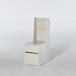 호텔 감성 미송 원목 화이트 2단 서랍 협탁 수납 패널 세트 미니멀 옆 가구