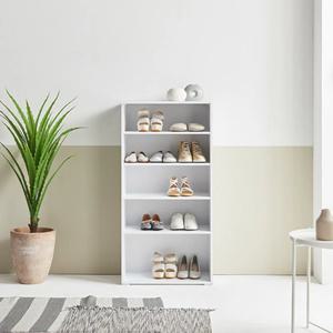 학원 현관 두꺼운 상판 미니 5단 화이트 오픈 신발장 가게 보관함 깔끔