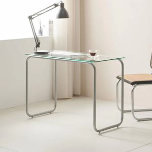 튼튼한 미드센츄리 홈 카페 투명 유리 상판 미니 책상 1000 노트북 컴퓨터