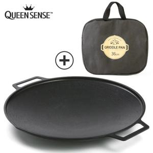 인덕션겸용 구이팬 캠핑용 가정용 그리들팬 36cm+가방(블랙)