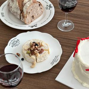 paris atelier 디저트접시 프렌치무드 플레이트 케이크그릇 (19cm)