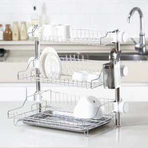 스탠드 프리미엄 식기건조대 3단