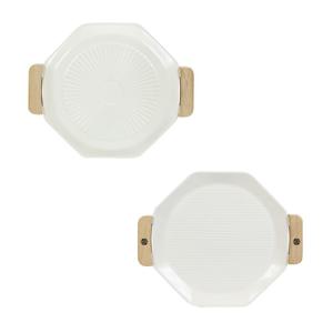 옥타팬 26CM 크림 경량 그리들 우드손잡이o