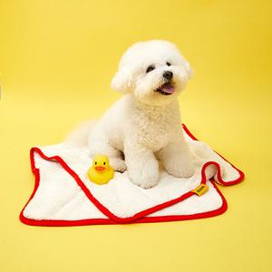 두툼한 강아지수건 펫타올 애완동물 포켓 목욕 펫 타올 M L