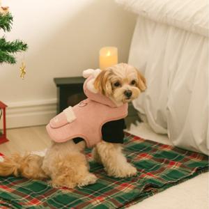 강아지패딩 무스탕 베어 겨울 하네스옷