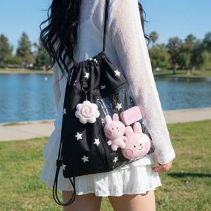 이타백 위시코어 보부상백 별패턴 복조리백 콘서트준비물 스트링백팩 덕질가방