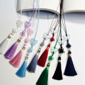 전통 나비 비즈 노리개 끈갈피 끈책갈피 책 끈 갈피 - 9종 전통 매듭 공예 태슬 북마크