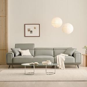 알베로 무빙헤드 천연가죽 4인소파