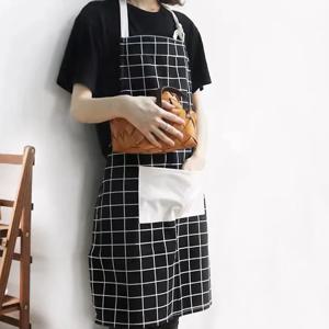 예쁜 모던 체크앞치마 꽃집 공방 카페 바리스타 에이프런 3color