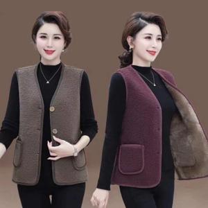 양털융기모조끼 뽀글이조끼 양털조끼 기모 여성조끼