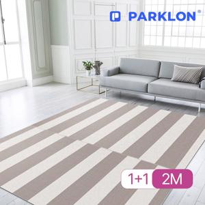 1+1 스트라이프 브라운 놀이방매트 200x140x1.0cm