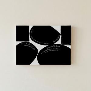 블랙앤화이트 모노톤 미드센추리모던 거실 캔버스 아트웍 미니액자 Noir Balance A4