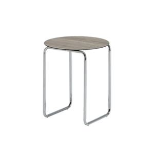 카페 안정감 있는 강화유리 우드 원형 티테이블 600 견고한 다이닝 차 2인