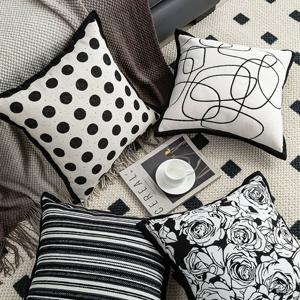 유럽풍 모노톤 쇼파쿠션 고급 인테리어 쿠션커버 45x45 30x50