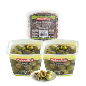 냉장 블랙레치노 올리브 샐러드 150g+피티드 그린카스텔 올리브 480g*2개