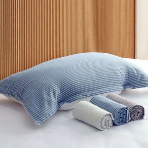 1+1 순면 밴딩 베개 커버 베개 수건 덮개 5070 스트라이프