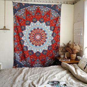 스틸블루 만다라 에스닉 패브릭 포스터150x200