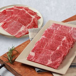 국내산 1등급 순삭구이 대패구이용2팩 + 샤브샤브용 2팩