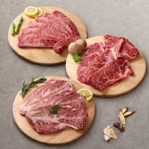 1등급 한우 구이모둠 총 900g/등심+채끝+특수부위