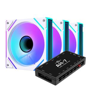 스톰 인피니티 프로 ARGB PWM 화이트 3키트 120mm 케이스 쿨링팬