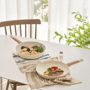 무료배송! 바닐라빈 시리즈 세라믹 코팅 프라이팬 28cm + 궁중팬 28cm 2종 세트