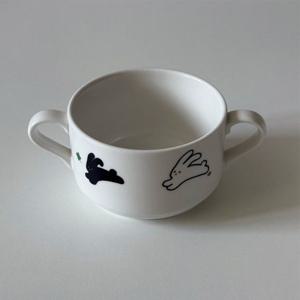 럭키 바니 양손 스프볼 시리얼볼 1p 그릇 식기 브런치 플레이트 신혼 집들이