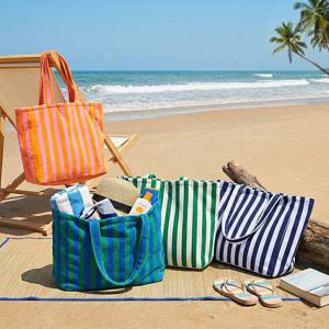 스트라이프 빅 타올 비치백 보부상 가방 물놀이 휴가 수영장 바다