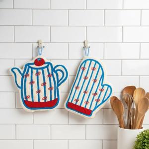 블루 스트라이프 주방 극세사 핸드타올 2color 핸드타월 주방타올 주방타월