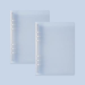 A5 6공 베이직 반투명 바인더 2P SET