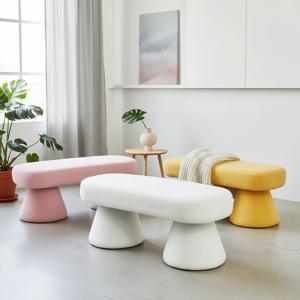 미네 패브릭 식탁의자 2인용 3인용 식탁 벤치 인테리어 디자인 현관 벤치의자