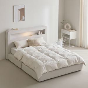 키노 아쿠아텍스 패브릭 LED 조명 침대 프레임 SS/Q/K