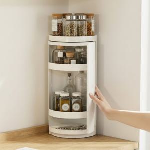회전으로 깔끔정리! 오틀리 주방 히든 코너 양념통 정리 슬라이딩 선반 3size