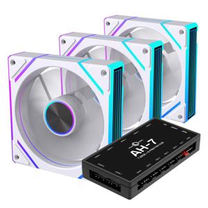 인피니티 EVO-120 ARGB PWM 리버스 화이트 3키트 120mm 케이스쿨링팬