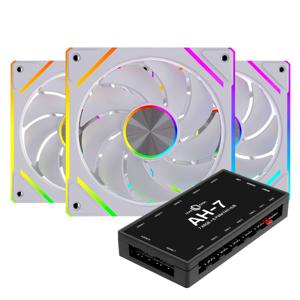 인피니티 EVO-120 ARGB PWM 화이트 3키트 120mm 케이스 쿨링팬