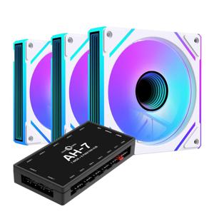 스톰 인피니티 프로 ARGB PWM 리버스 화이트 3키트 120mm 케이스쿨링팬