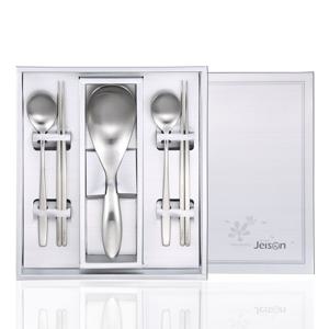 퍼주박 진공 국자 R형 수저 2인 세트 스텐 주방 수저 국자 세트