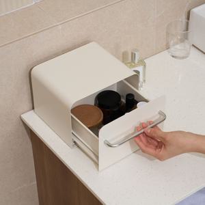 Curated color 26 쪼꼬미 미니 철제 수납장 (오트밀크)