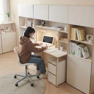 린넨 1200 전면책상 책상책장 세트 서재 철제 데스크 고등학생 5단