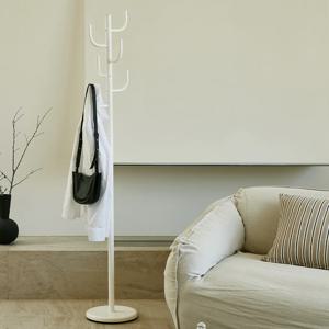 선인장 행거 스탠드 옷걸이 이동식 드레스룸 고정식 철제 튼튼한 행거 (화이트)