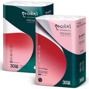 고평량 프리미어 천연펄프 30M30롤 x 2팩