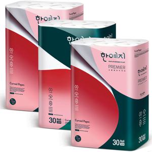 고평량 프리미어 천연펄프 30M*30롤 x 3팩