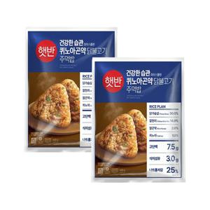 햇반 퀴노아곤약 닭불고기주먹밥 400g x2개