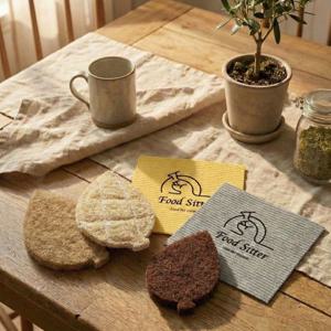 푸드시터 더 스크럽 천연 수세미 행주 세트 코코넛 사이잘 셀룰로오스