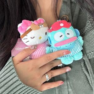 꿀잠 산리오 한교동 키티 인형 키링 2종 - 정품 헬로키티 봉제 가방 백팩 열쇠고리 굿즈