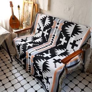 블랙 포인트 보해미안 에스닉 소파커버/러그/블랭킷