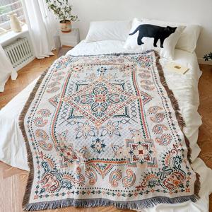 발튀스의 페이즐리 아트 코튼 블랭킷 소파커버/러그/블랭킷/담요