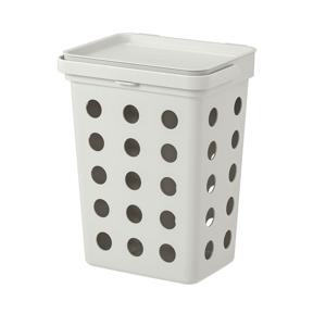 홀바르 음식물 쓰레기통+뚜껑 라이트그레이 10L