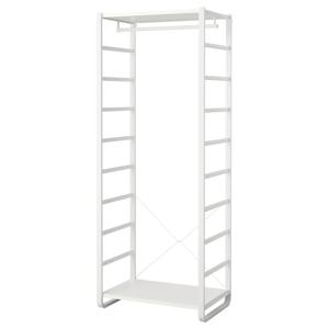 엘발리 옷장 행거선반 화이트 84x55x216cm